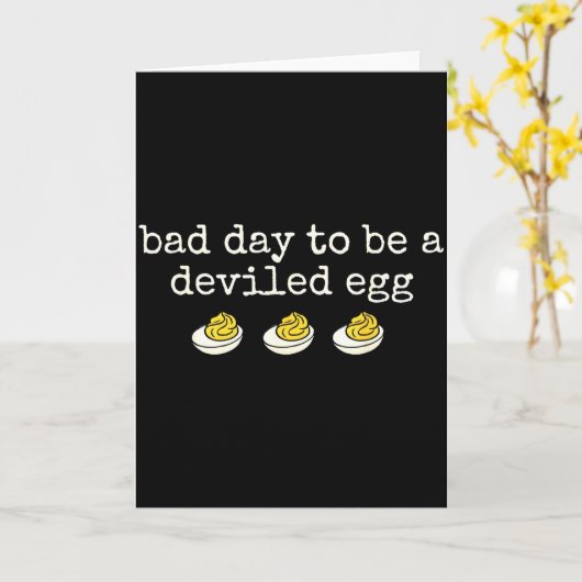 Carte Retro Funny Thanksgiving Dinner Bad Day To Be A De (Fleur jaune)