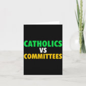 Carte Retro Funny Trendy Sarcastic Saying Catholics Vs C (Devant)