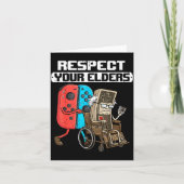 Carte Retro Gaming Funny Gamer Controller 80s Respect Yo (Devant)