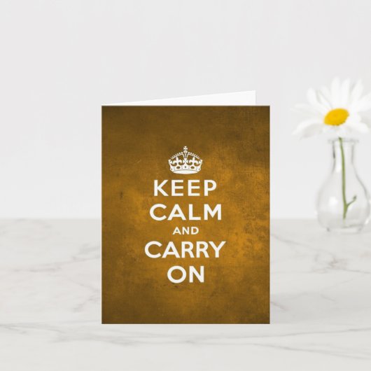 Carte Rétro Garder Son Calme  (Petite plante)