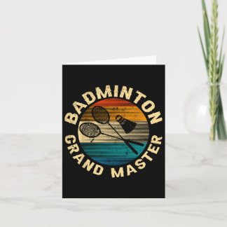Carte Retro Gekreuzte Badminton Schläger Badminton Grand