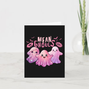 Carte Retro Ghost Mean Ghouls Amusants Halloween Mer Éff