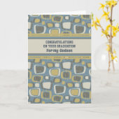 Carte Retro Godson Félicitations pour son diplôme (Fleur jaune)