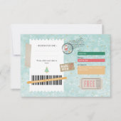 Carte Retro Gold Christmas Pattern Ticket Gift Voucher (Devant)