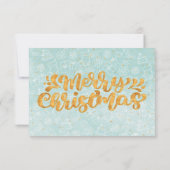Carte Retro Gold Christmas Pattern Ticket Gift Voucher (Dos)
