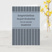 Carte Retro Grandson Félicitations à la Graduation (Fleur jaune)