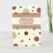 Carte Retro Grandson Félicitations à la Graduation (Devant)