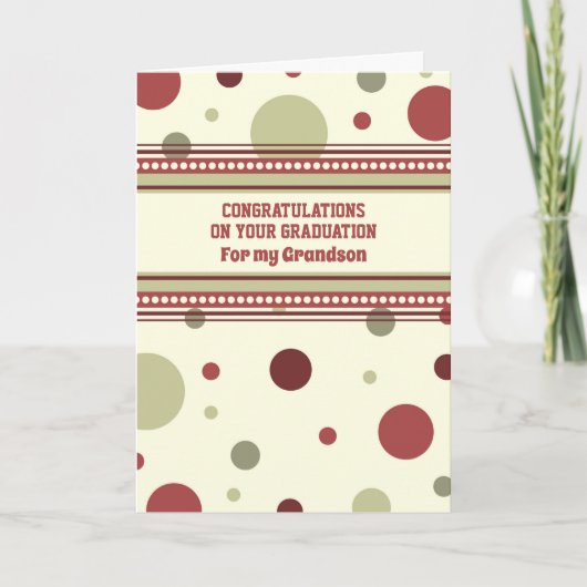 Carte Retro Grandson Félicitations à la Graduation (Devant)