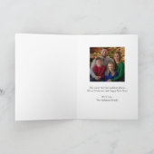 Carte Retro green Christmas Tree & Family Photo Custom  (Intérieur)