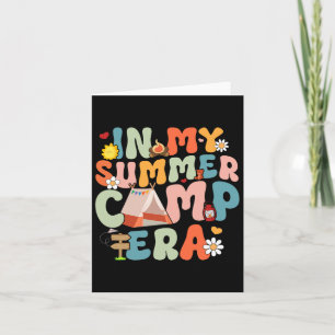 Carte Rétro Groovy À l'ère de mon camp d'été Camp d'été