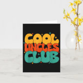 Carte Retro Groovy Cool Uncles Club Funny New Uncle  (Fleur jaune)