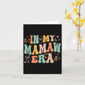 Carte Rétro Groovy Dans Mon Ère Mamaw Fête Des Mères Fem (Fleur jaune)