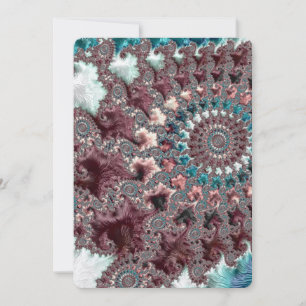 Carte Rétro Groovy Éclectique Bohémien Spirale Fractale