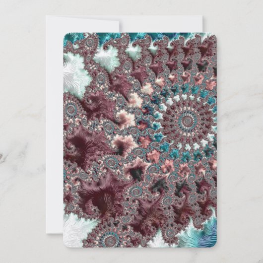 Carte Rétro Groovy Éclectique Bohémien Spirale Fractale (Devant)
