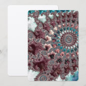 Carte Rétro Groovy Éclectique Bohémien Spirale Fractale (Devant / Derrière)