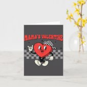 Carte Retro Groovy Heart Throb Valentines Day Toddlers B (Fleur jaune)