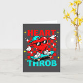 Carte Retro Groovy Heart Throb Valentines Day Toddlers B (Fleur jaune)