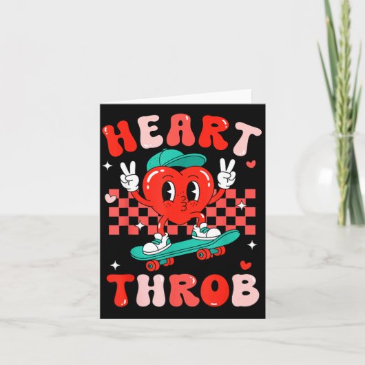 Carte Retro Groovy Heart Throb Valentines Day Toddlers B (Devant)