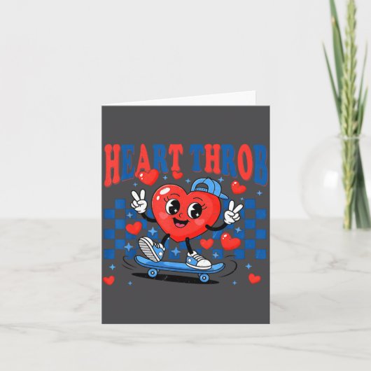Carte Retro Groovy Heart Throb Valentines Day Toddlers B (Devant)
