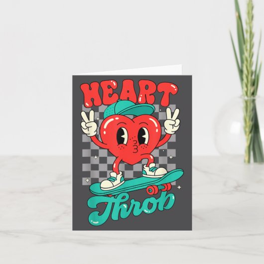 Carte Retro Groovy Heart Throb Valentines Day Toddlers B (Devant)