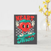 Carte Retro Groovy Heart Throb Valentines Day Toddlers B (Fleur jaune)