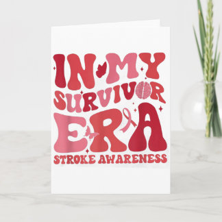 Carte Retro Groovy In My Survivor Era Red Ribbon Stroke 