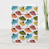 Carte Retro Halftone Coneflowers (Devant)