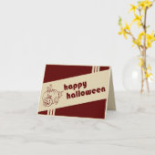 Carte rétro halloween heureux (Fleur jaune)