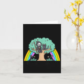 Carte Retro Hang In There It Gets Worse Rainbow Ghost Ha (Fleur jaune)