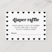 Carte Retro Heart Simple Baby shower Diaper (Devant)