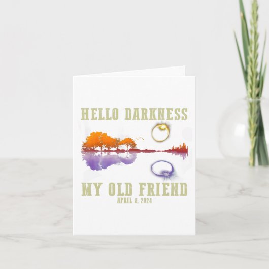 Carte Retro Hello Darkness Mon Vieux Ami Drôle Total Sol (Devant)