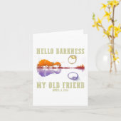 Carte Retro Hello Darkness Mon Vieux Ami Drôle Total Sol (Fleur jaune)