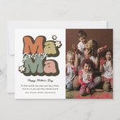 Carte Retro Hippie Mama Fête des mères (Devant)