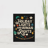 Carte Retro Holiday Lights And Human Rights Suprters Chr (Devant)