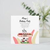 Carte Retro Hot Dog Cookout Party Anniversaire Invitatio (Debout devant)