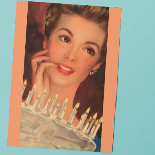 Carte Retro Housewife Birthday