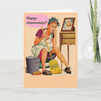 Retro Housewife Happy Anniversary