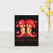 Carte Retro Howdy Valentine Western Valentines Day Cowbo (Fleur jaune)