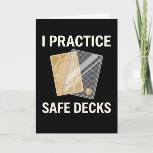 Carte Retro I Practice Safe Decks Construction Trade (Devant)