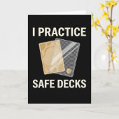 Carte Retro I Practice Safe Decks Construction Trade (Fleur jaune)