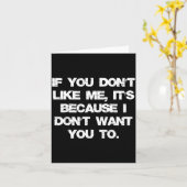 Carte Retro If You Don't Like Me It's Because I Don't Wa (Fleur jaune)