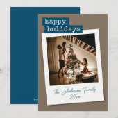 Carte Retro Instant Photo Holiday (Devant / Derrière)