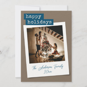 Carte Retro Instant Photo Holiday