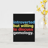 Carte Retro Introverted But Gemology Lover Funny (Fleur jaune)