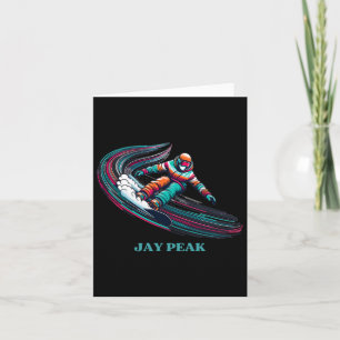 Carte Retro Jay Peak Vermont Snowboard