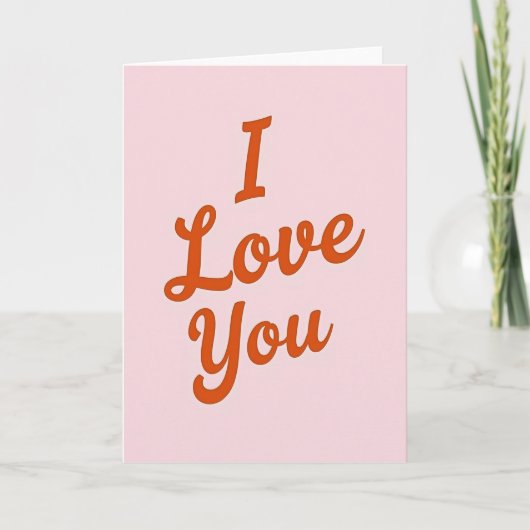 Carte rétro « Je t'aime » (Devant)