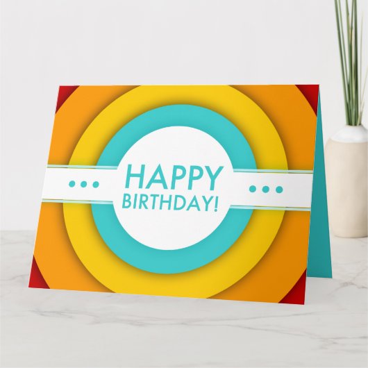 Carte rétro joyeux anniversaire (Devant)