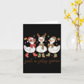 Carte Retro Just A Jolly Goose Satan Christmas Holiday C (Fleur jaune)