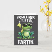 Carte Retro Just Sometimes Fartin I Frog (Fleur jaune)