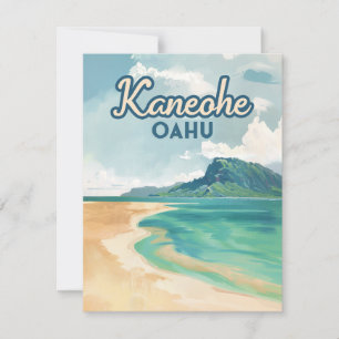 Carte Rétro Kaneohe Sandbar Oahu Hawaii